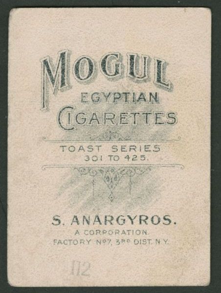 T112 Mogul Egyptian Cigarettes Toast Series 301 to 425